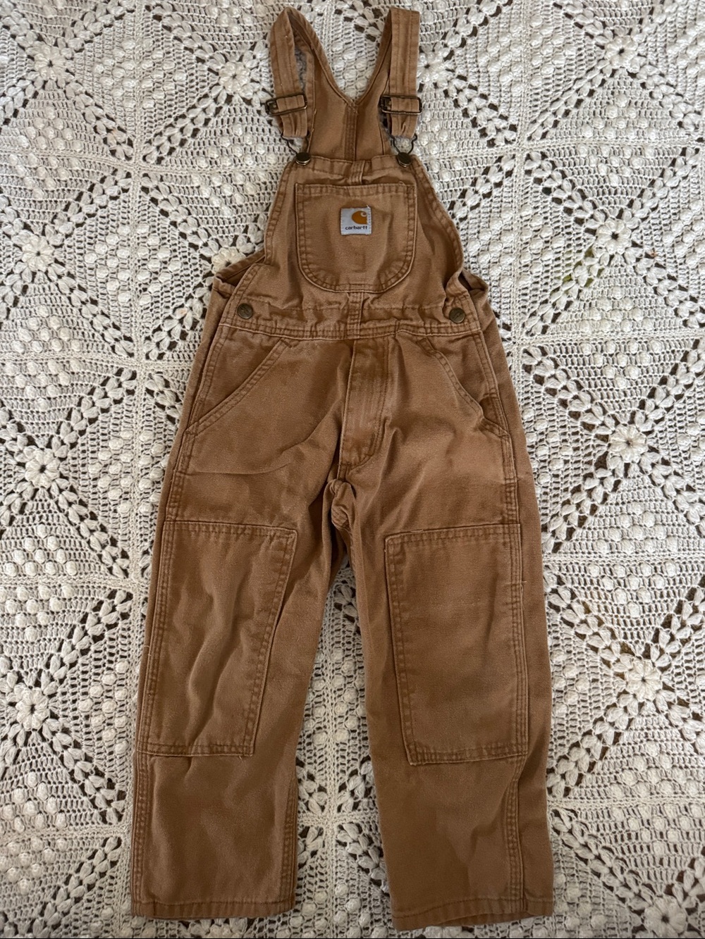 Carhartt Kids Brown Canvas Overalls